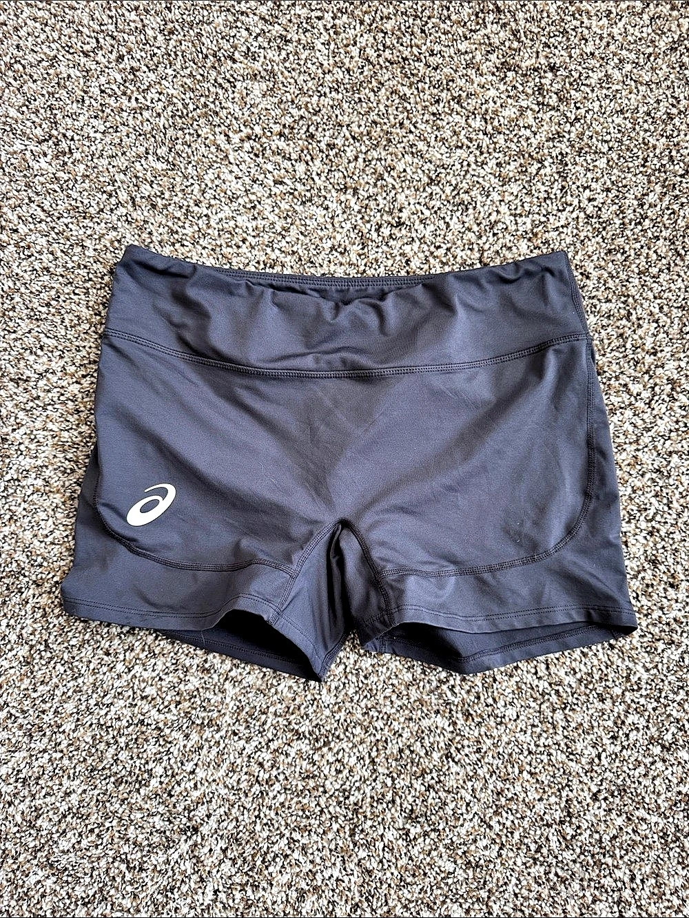 ASICS Athletic Circuit Nylon Spandex Compression Shorts Gray Large - Picture 2 of 7